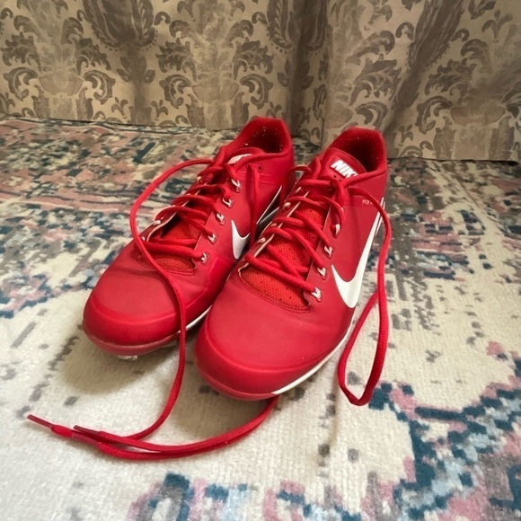 Nike Air Clipper '17 Men's Metal Baseball Cleats red white size 10.5 - Picture 1 of 13